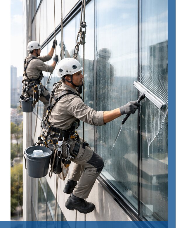 Мойка окон альпинистами в Сызрани от 4559 р. | ВЫСОТНИК-Сзр