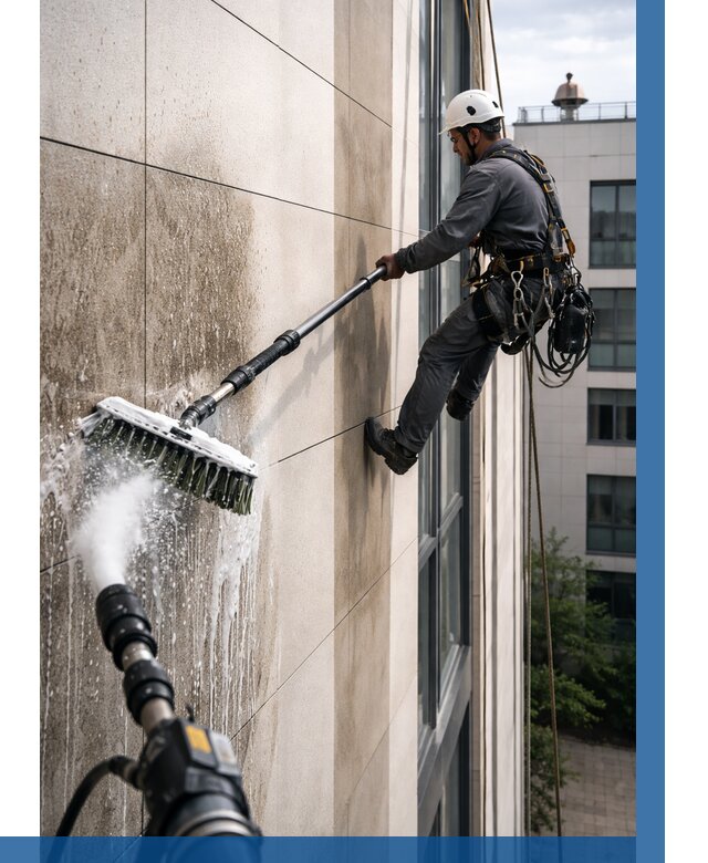 Мойка фасада из керамогранита в Сызрани от 304 р. | ВЫСОТНИК-Сзр