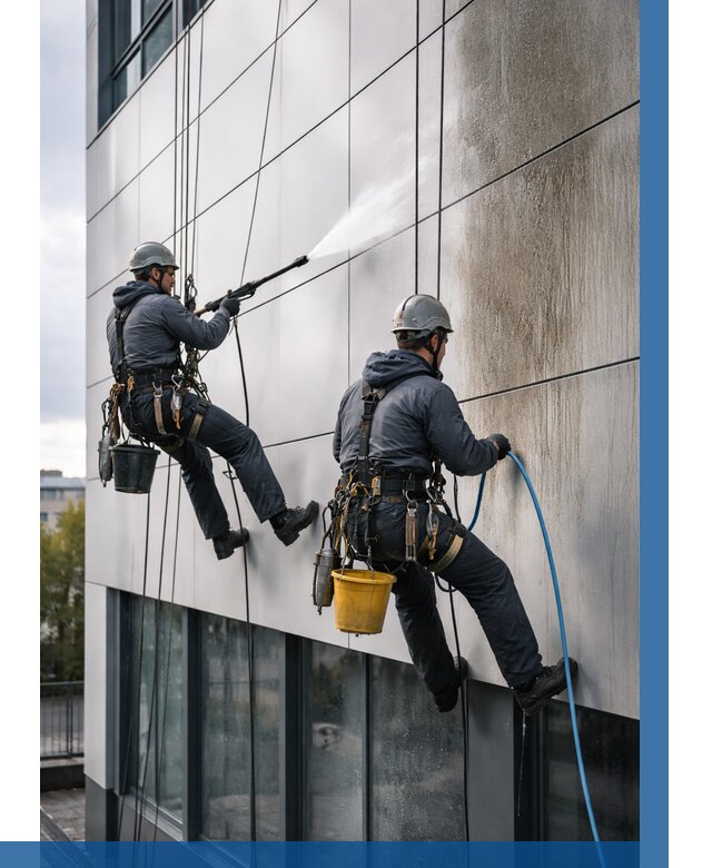 Мойка фасада из композита в Сызрани по цене от 304 р. | ВЫСОТНИК-Сзр