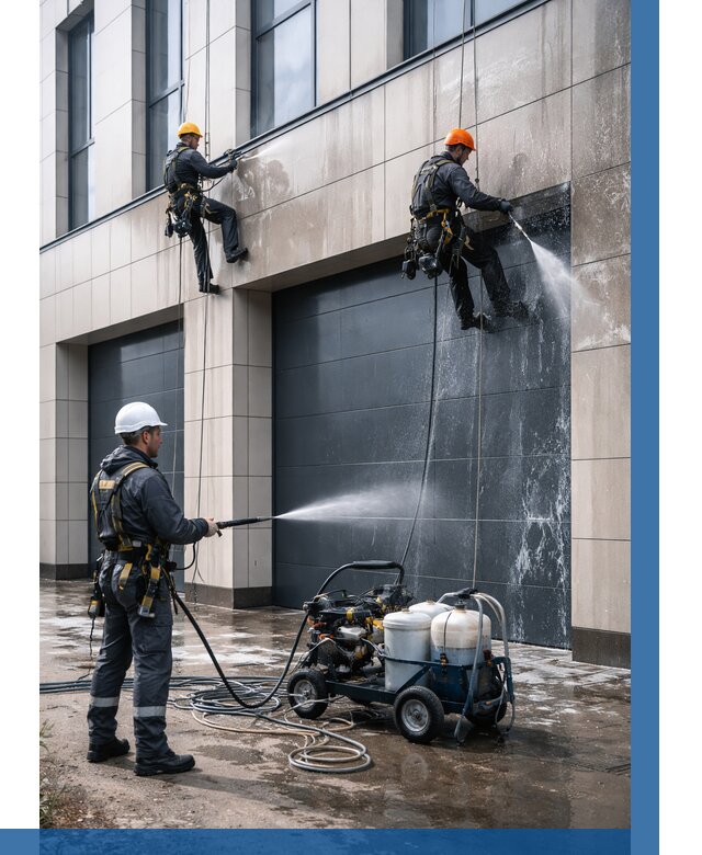 Послестроительная мойка фасада в Сызрани от 304 р. | ВЫСОТНИК-Сзр