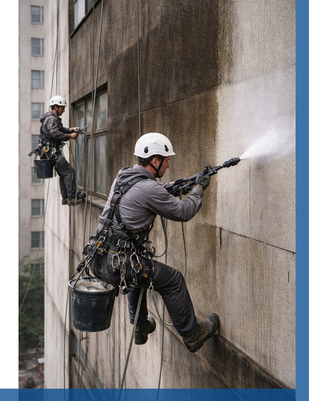 Очистка фасада от копоти в Сызрани от 253 р. | ВЫСОТНИК-Сзр