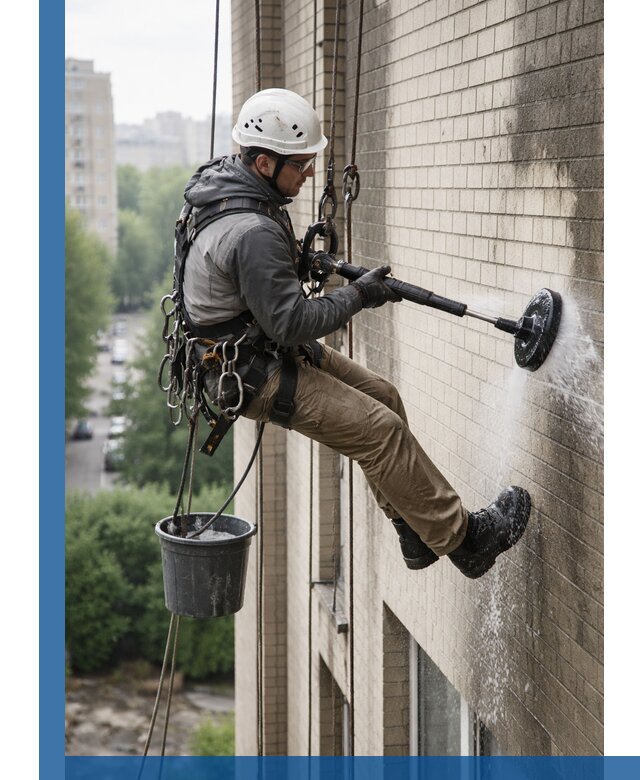 Очистка фасада от копоти в Сызрани профессионально и безопасно