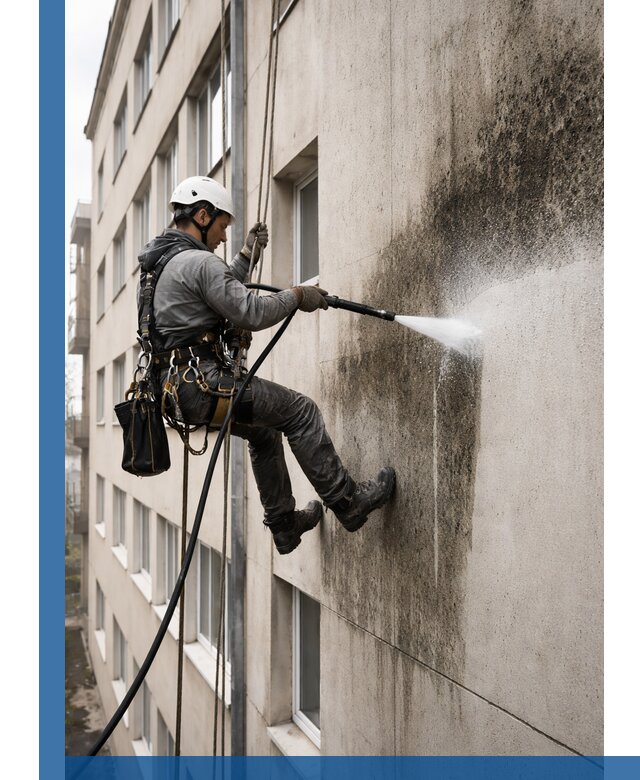 Профессиональная очистка фасадов от плесени в Сызрани