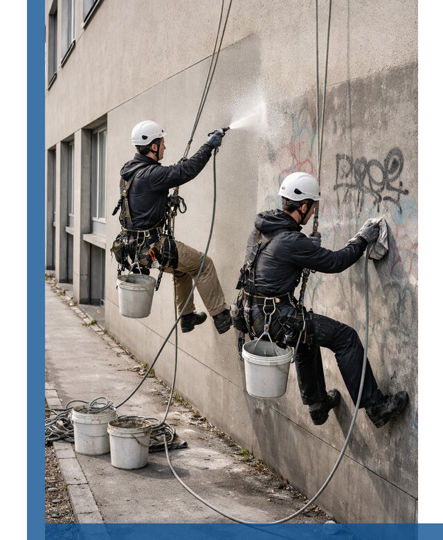 Антиграффити покрытие фасада с защитой от надписей в Сызрани