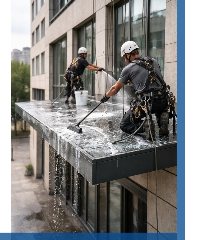 Мойка козырьков и навесов в Сызрани от 3546 р. | ВЫСОТНИК-Сзр