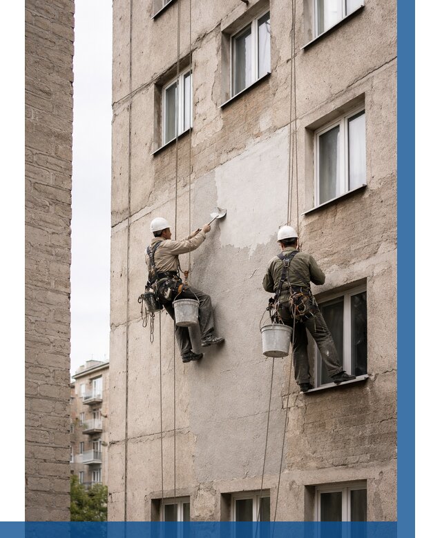 Косметический ремонт фасада в Сызрани от 1114 р. | ВЫСОТНИК-Сзр