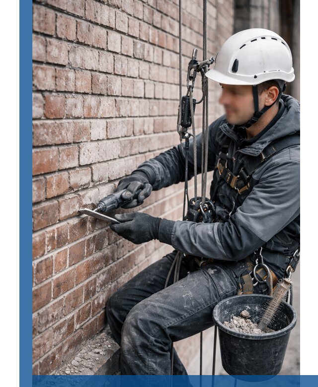 Расшивка кирпичных швов фасадов и стен, ремонт в Сызрани