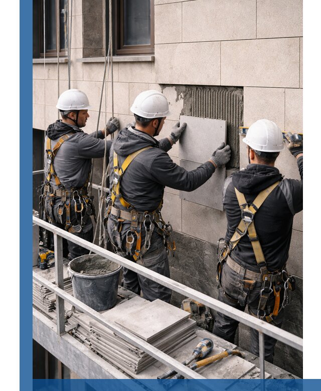 Ремонт облицовки фасада плиткой в Сызрани с гарантией