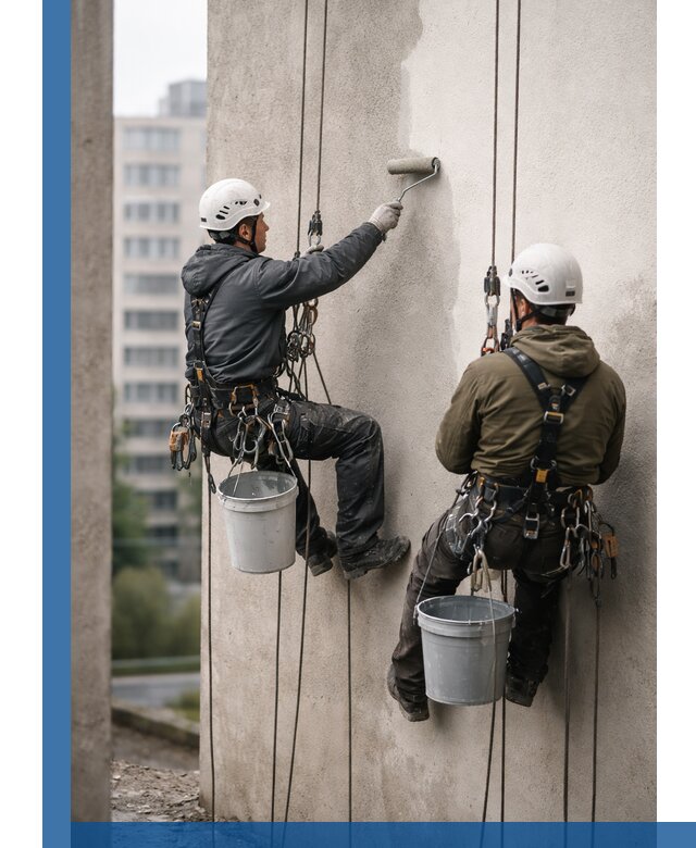 Покраска фасадов высотными альпинистами в Сызрани с гарантией