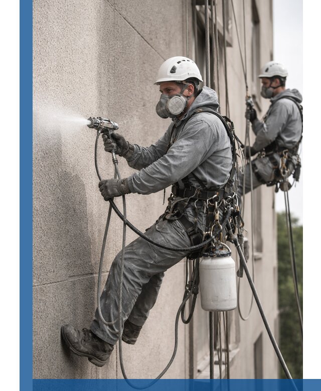 Безвоздушная покраска фасадов зданий в Сызрани профессионально