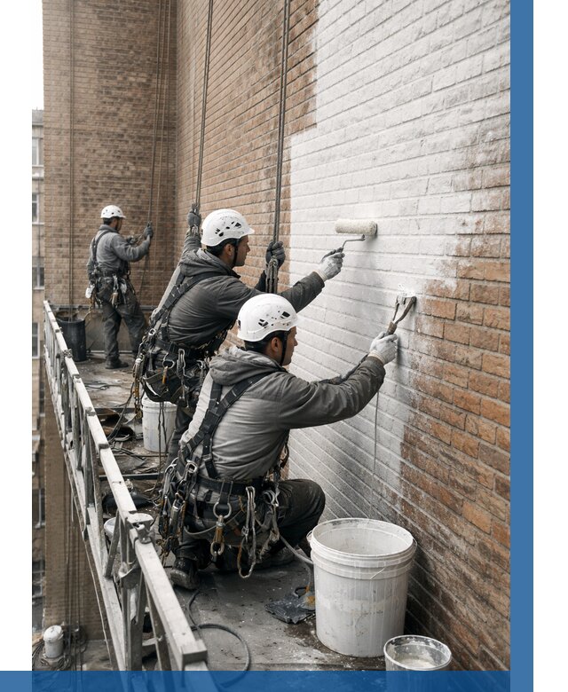 Покраска кирпичного фасада в Сызрани от 355 р. | ВЫСОТНИК-Сзр