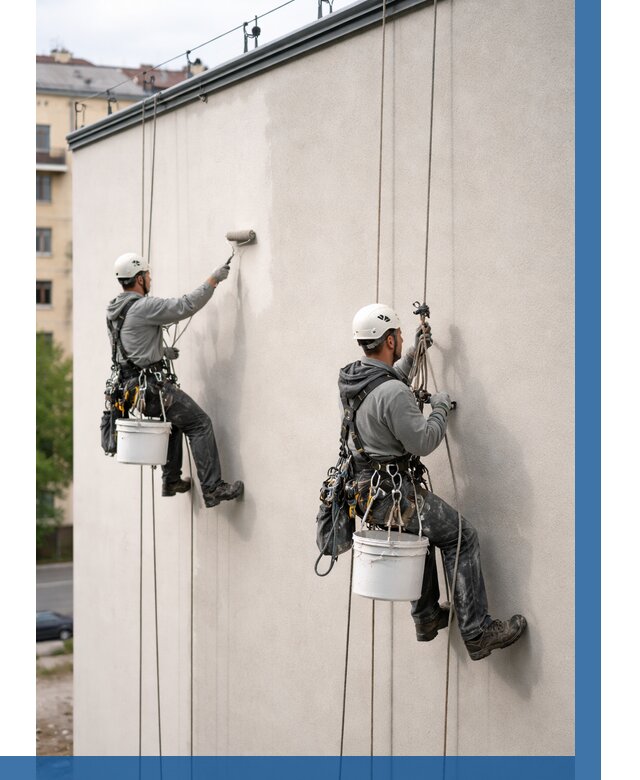 Покраска оштукатуренного фасада в Сызрани от 324 р. | ВЫСОТНИК-Сзр