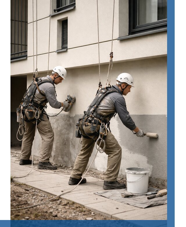 Окраска цоколя здания в Сызрани от 456 р. под ключ | ВЫСОТНИК-Сзр