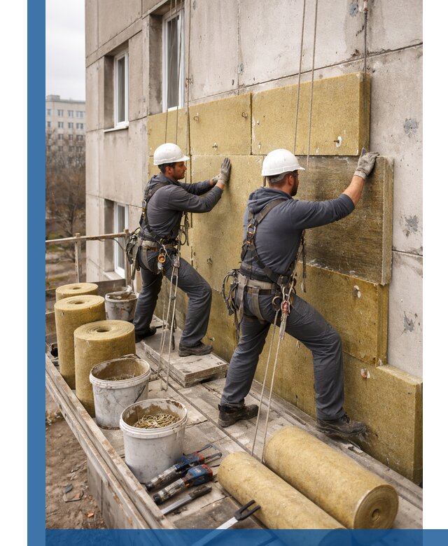 Утепление фасада минватой в Сызрани под ключ с гарантией