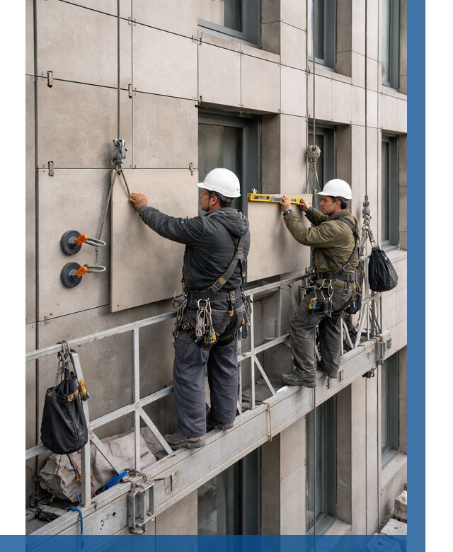 Монтаж керамогранита на фасад в Сызрани от 2533 р. | ВЫСОТНИК-Сзр