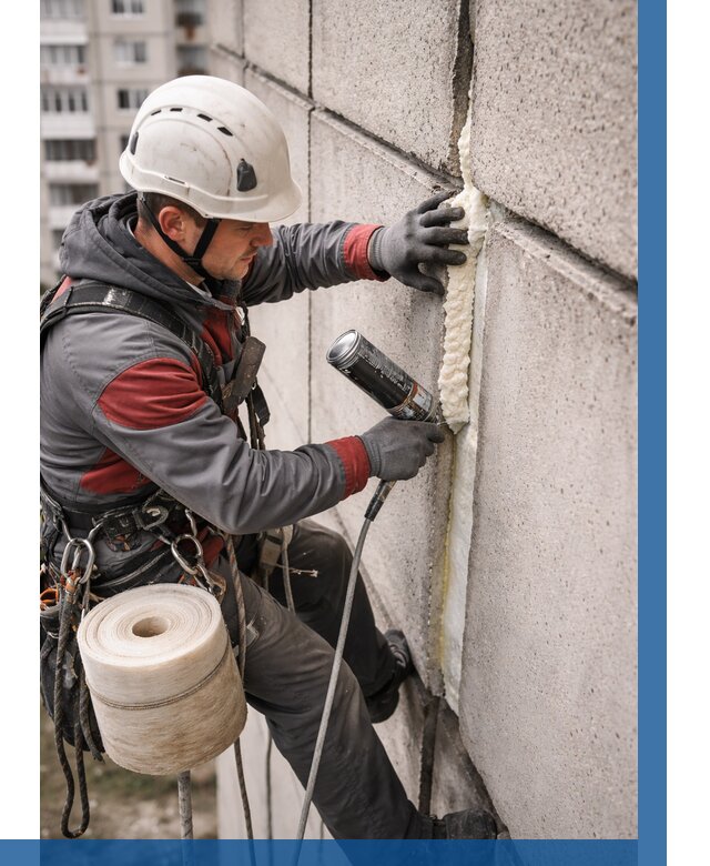 Утепление межпанельных швов в Сызрани от 709 р. | ВЫСОТНИК-Сзр