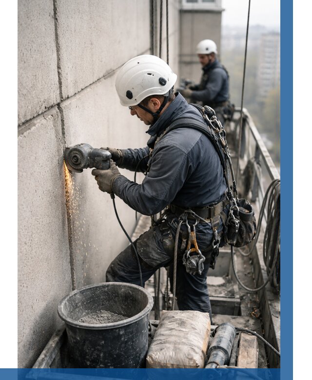 Штробление межпанельных швов в Сызрани от 1216 р. | ВЫСОТНИК-Сзр