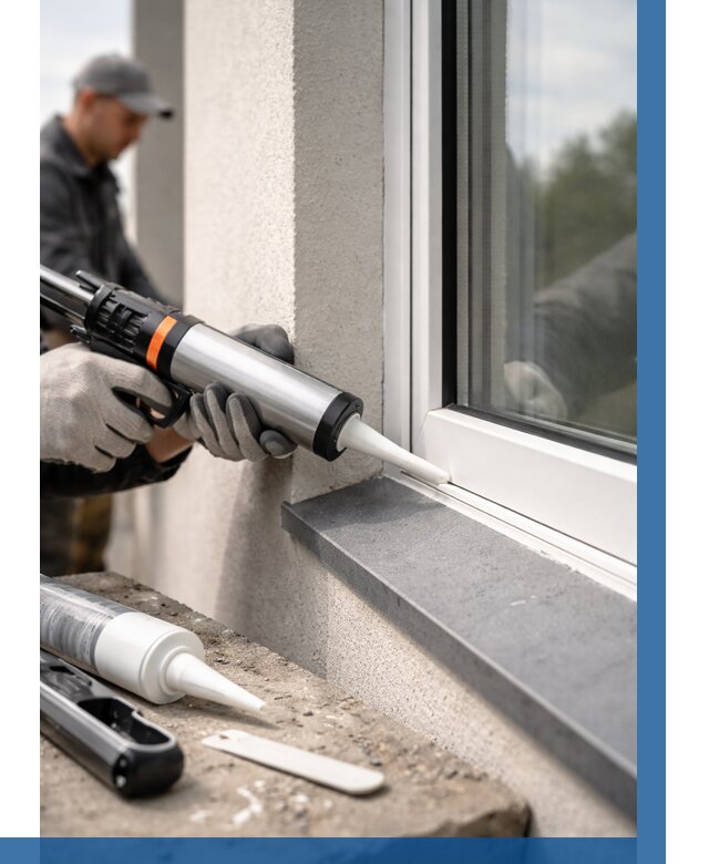 Герметизация монтажных швов окон в Сызрани от 658 р. | ВЫСОТНИК-Сзр