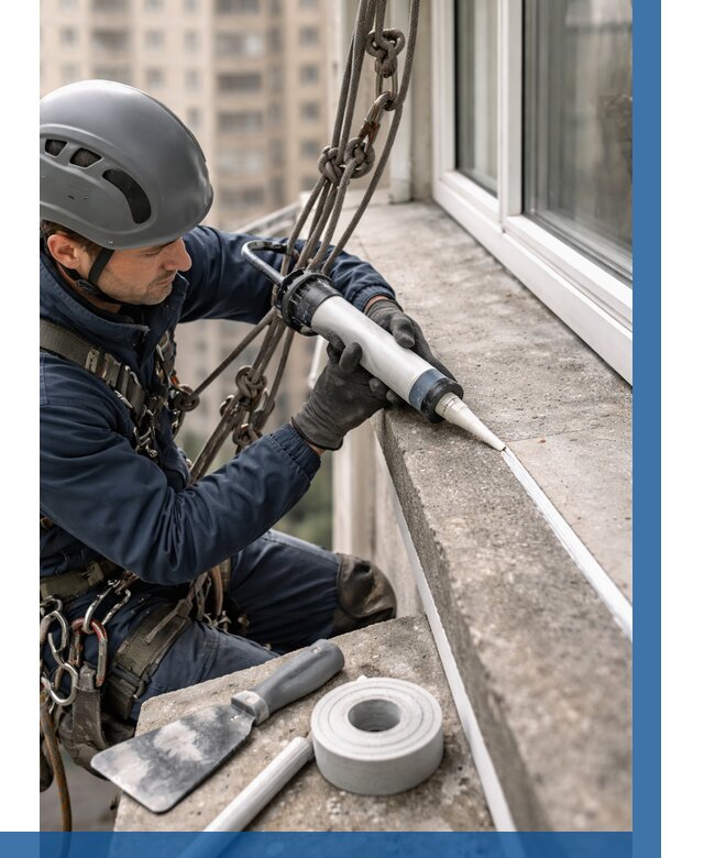 Герметизация балконного козырька в Сызрани от 4559 р. | ВЫСОТНИК-Сзр