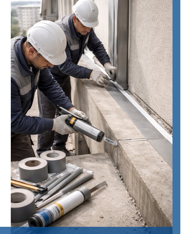 Герметизация примыкания балкона в Сызрани от 4559 р. | ВЫСОТНИК-Сзр