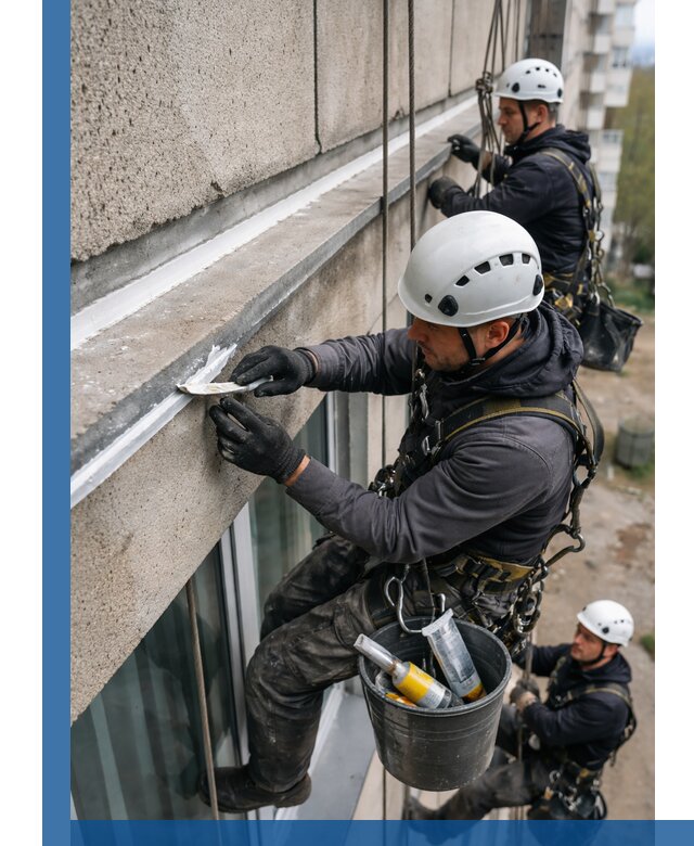 Герметизация примыкания балкона в Сызрани под ключ с гарантией