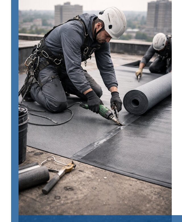 Ремонт мягкой кровли в Сызрани с выездом промальпинистов