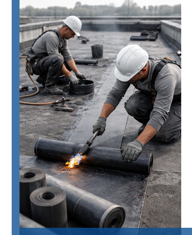 Ремонт рулонной кровли в Сызрани герметизация и восстановление