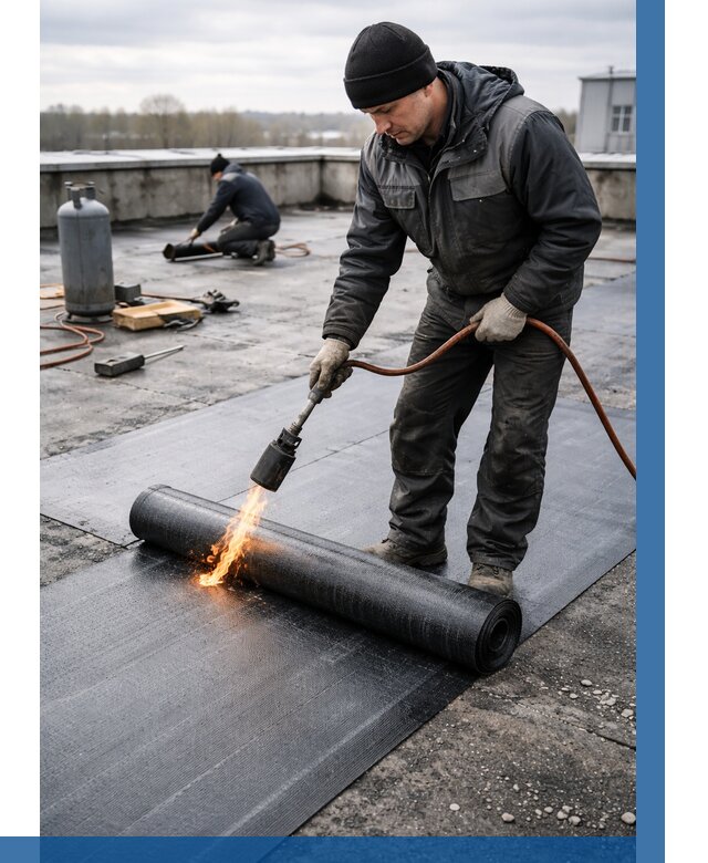 Ремонт наплавляемой кровли в Сызрани от 709 р. | ВЫСОТНИК-Сзр