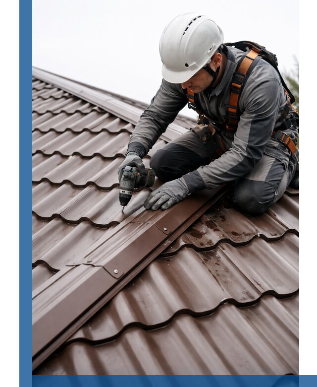 Ремонт металлочерепицы на крыше в Сызрани профессионально