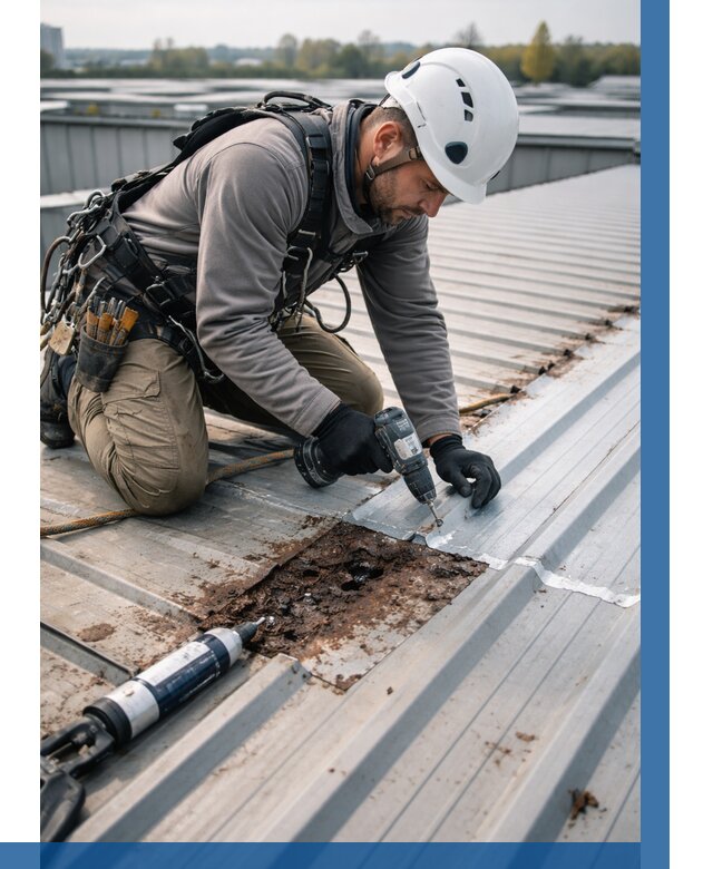 Ремонт профнастила на кровле в Сызрани от 709 р. | ВЫСОТНИК-Сзр