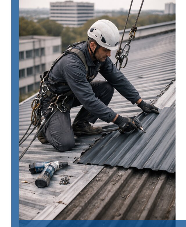 Ремонт профнастила на кровле в Сызрани, работы под ключ