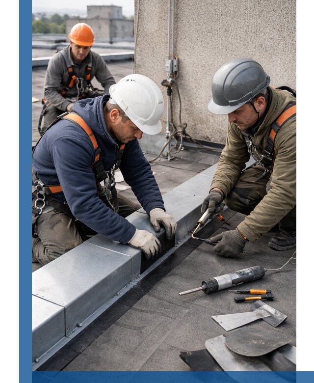 Ремонт кровельных примыканий в Сызрани профессионально