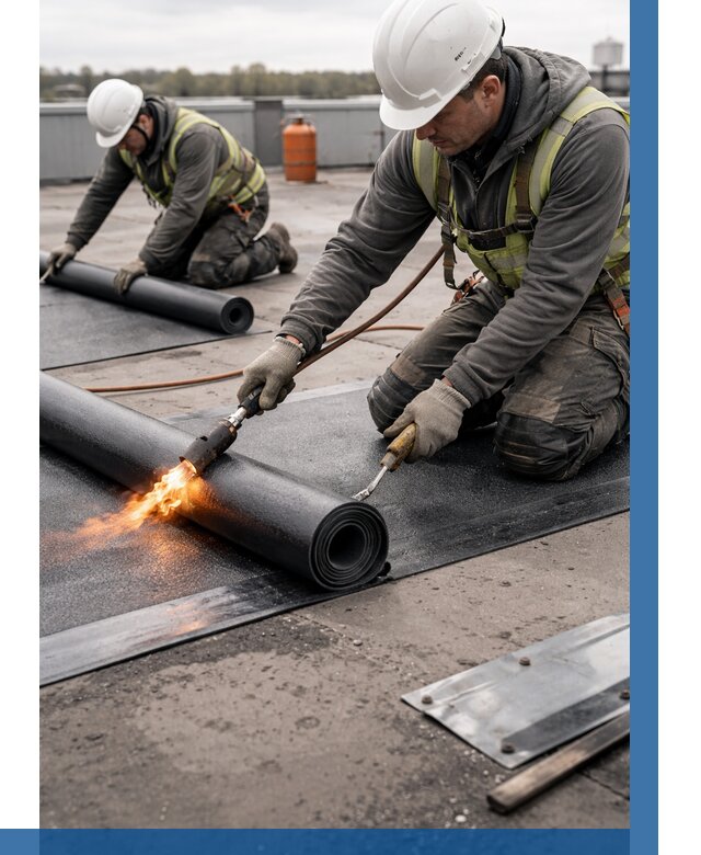 Монтаж наплавляемой кровли в Сызрани от 861 р. — ВЫСОТНИК-Сзр