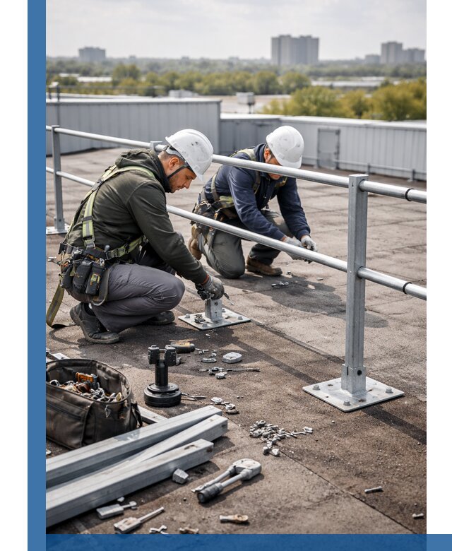 Монтаж кровельного ограждения в Сызрани под ключ с гарантией