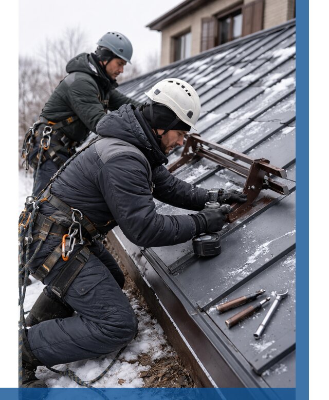 Монтаж снегозадержателей в Сызрани от 456 р. | ВЫСОТНИК-Сзр