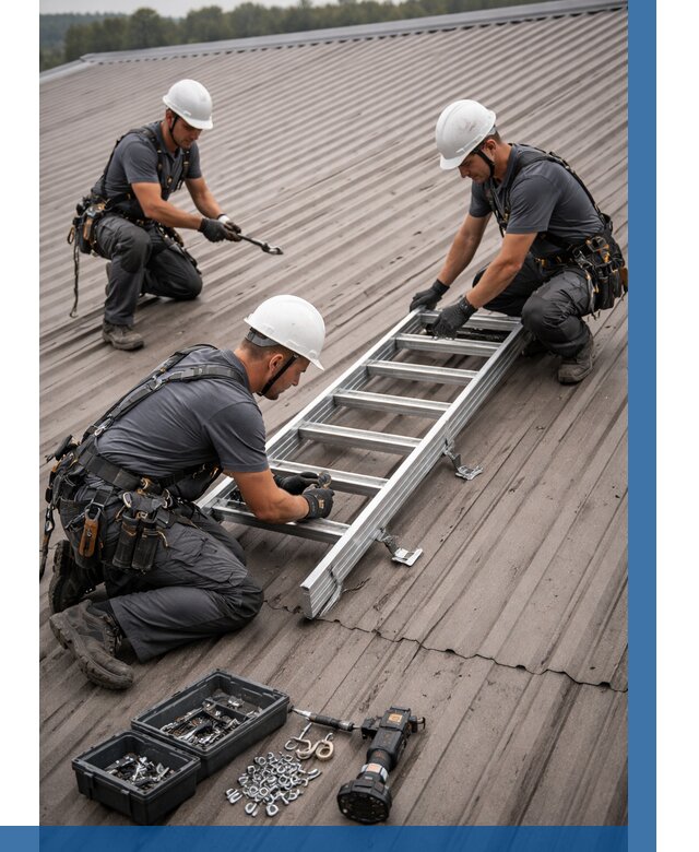 Монтаж кровельной лестницы в Сызрани от 4559 р. | ВЫСОТНИК-Сзр