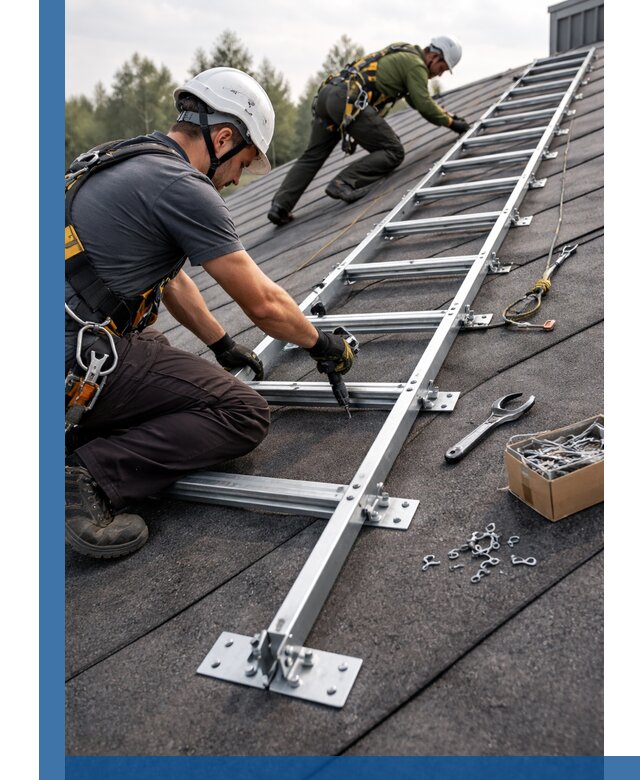 Профессиональный монтаж кровельной лестницы в Сызрани под ключ
