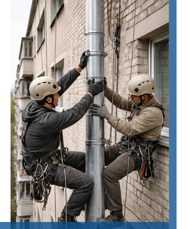 Замена водосточных труб в Сызрани от 6585 р. | ВЫСОТНИК-Сзр
