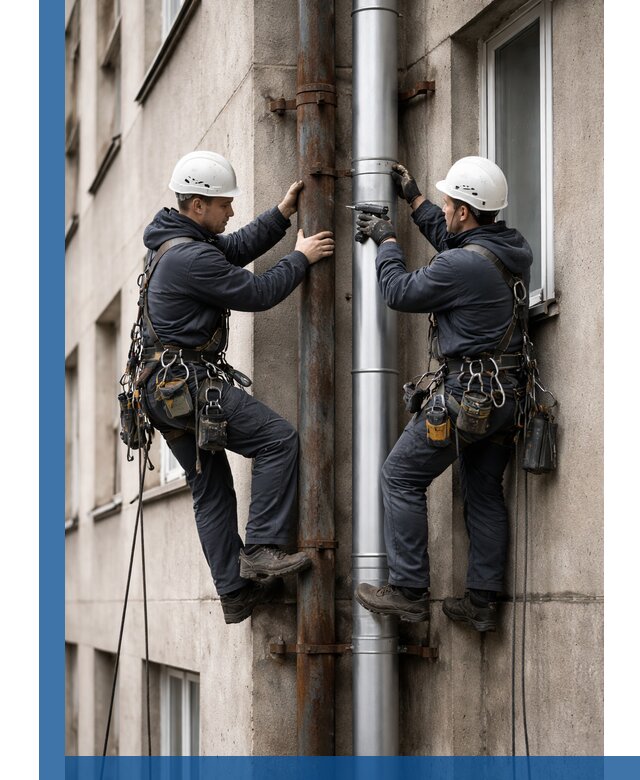 Замена водосточных труб в Сызрани: монтаж и демонтаж под ключ