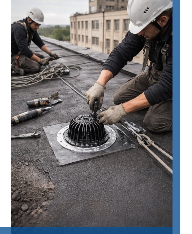 Установка водосточных воронок в Сызрани цена от 3546 р. | ВЫСОТНИК-Сзр