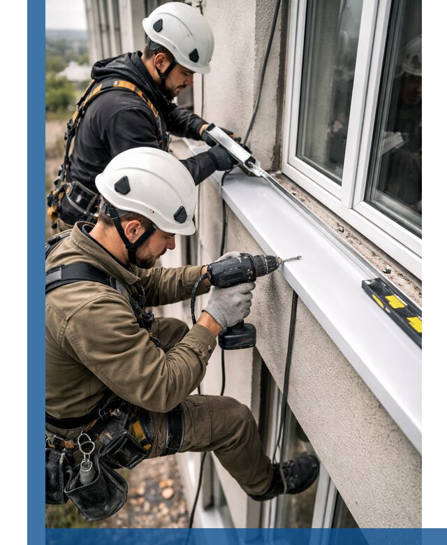 Профессиональный монтаж оконных отливов и отведения воды в Сызрани