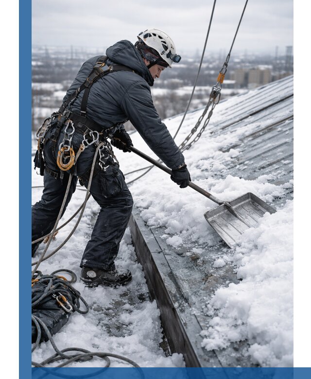 Профессиональная очистка кровли от снега и наледи в Сызрани