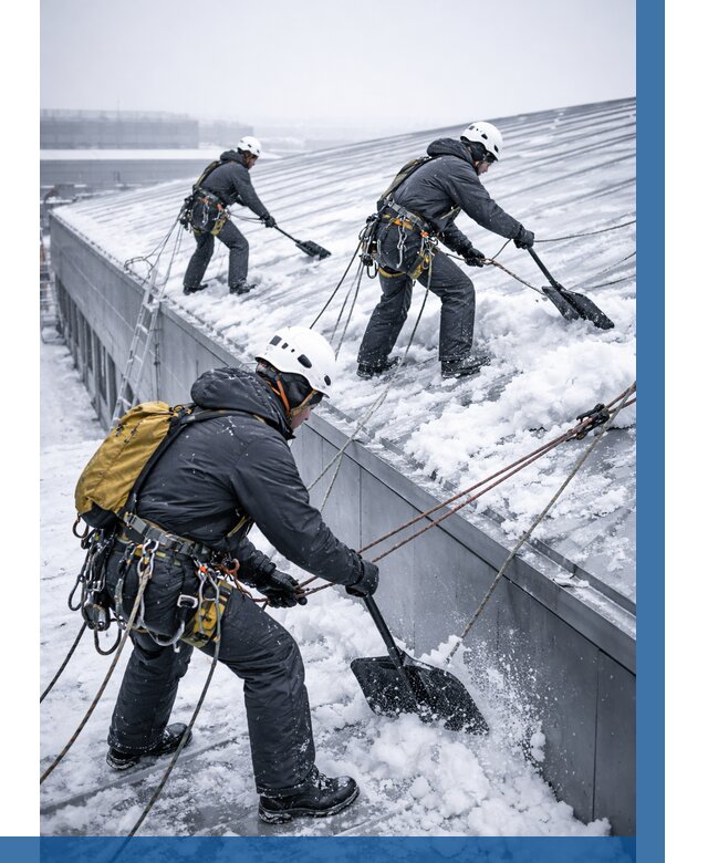 Очистка навесов от снега в Сызрани от 4559 р. | ВЫСОТНИК-Сзр