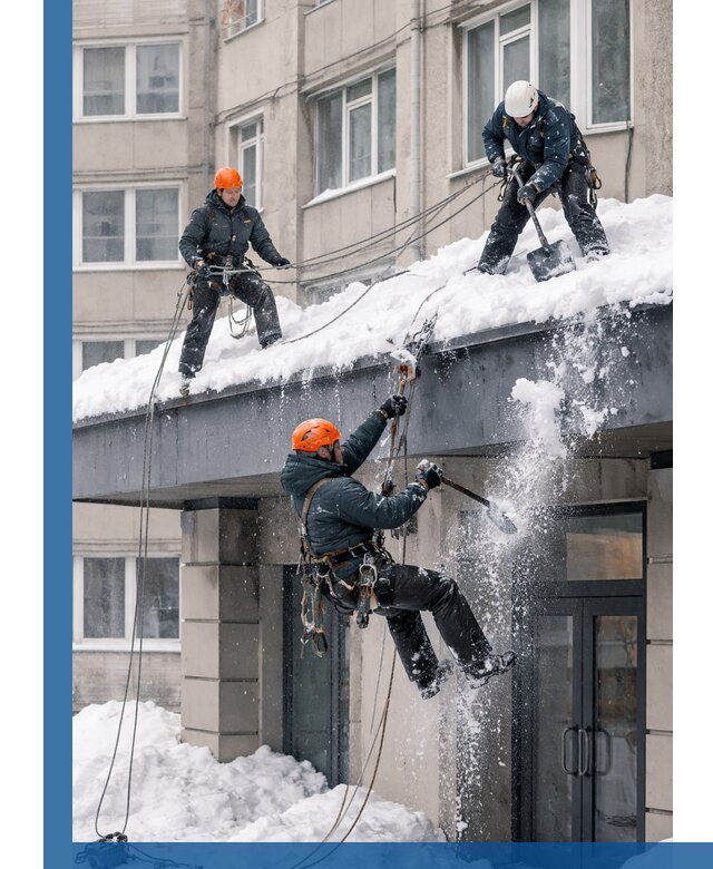 Безопасная очистка навесов от снега в Сызрани круглогодично