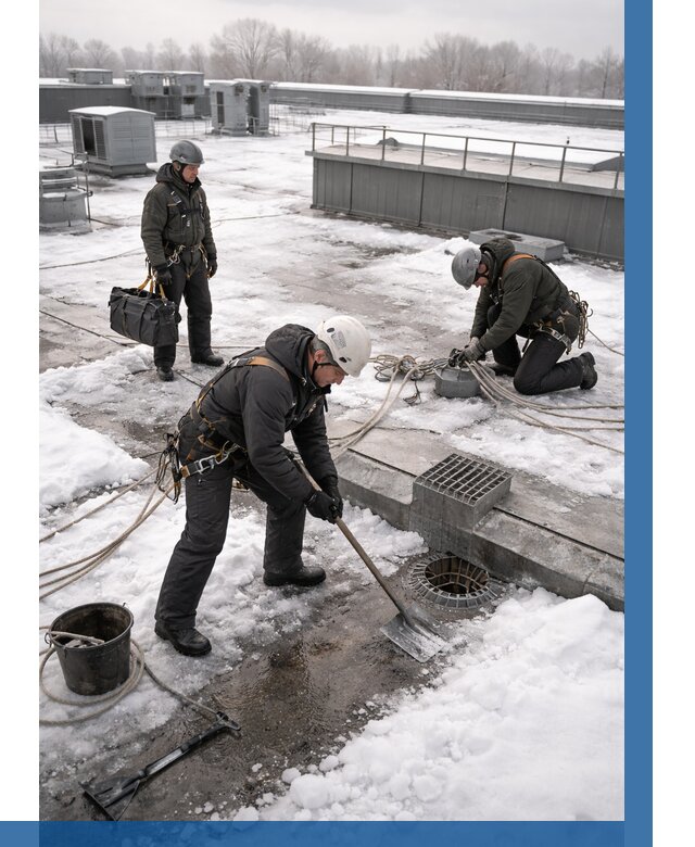 Абонентское обслуживание кровли зимой в Сызрани от 8104 р. | ВЫСОТНИК-Сзр