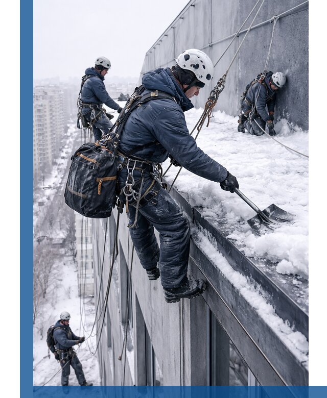 Абонентское обслуживание кровли зимой в Сызрани регулярный уход