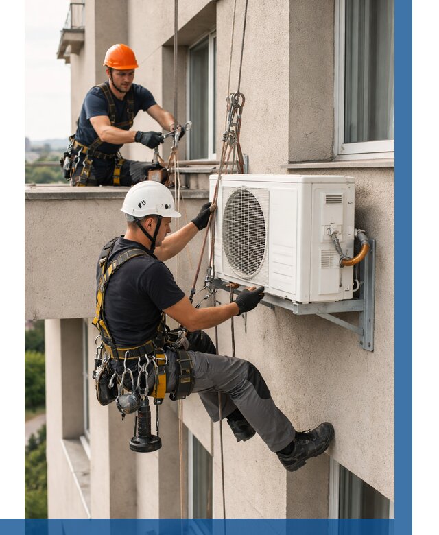 Монтаж внешнего блока кондиционера в Сызрани от 6585 р. | ВЫСОТНИК-Сзр