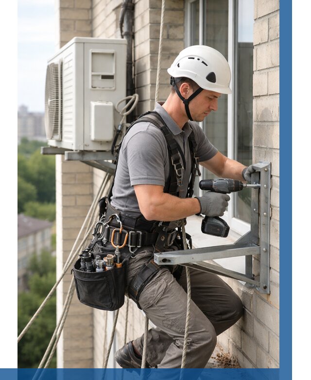 Установка кронштейнов кондиционера в Сызрани от 3546 р. | ВЫСОТНИК-Сзр