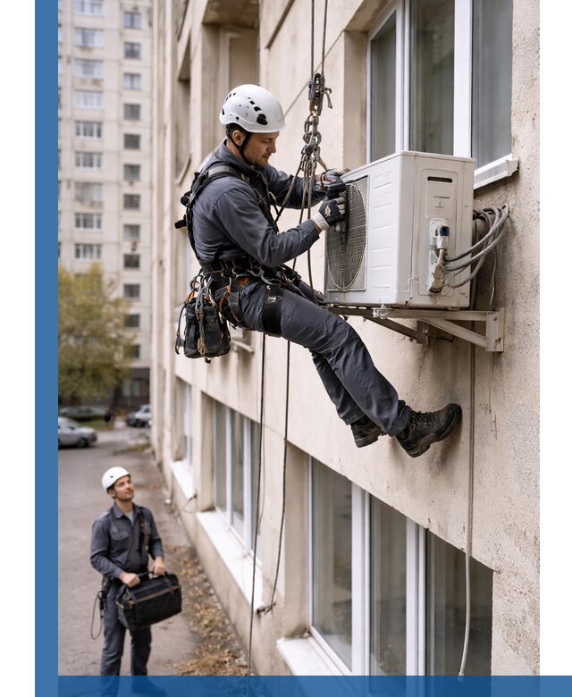 Демонтаж внешнего блока кондиционера в Сызрани профессионально