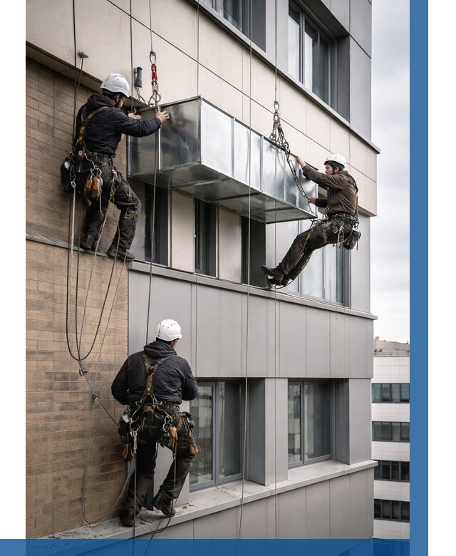 Монтаж воздуховодов на фасаде в Сызрани от 1520 р. | ВЫСОТНИК-Сзр